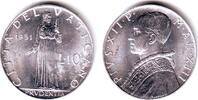Vatikan 10 Lire Prudentia - Papst Pius XII. (1939-1958) -