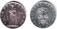 Vatikan 1 Lira Temperantia - Päpstliches Wappen - Papst Pius XII. (1939-1958) -