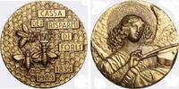 Italien Bronze Medaille Cassa di Risparmio di Forli (1839-1989) - Bienen - Insekten -