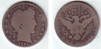 USA 1/2 Dollar 1/2 Silberdollar - Barber -