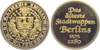 Berlin Silbermedaille Ältestes Stadtwappen Berlins von 1280 - Aus der Serie 750 Jahre Berlin -