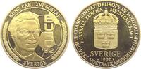 Schweden Medaille Fußball EM 1992 in Schweden - Europameisterschaft - König Carl XVI. Gustaf -