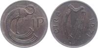 Irland 1 Penny Pfau - Vogel - Tiere -
