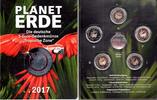 Deutschland 5x 5 Euro Plante Erde - Tropische Zone - Satz (5 Münzen A,D,F,G,J ) im Schmuckfolder -