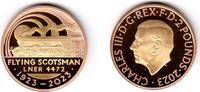 Grossbritannien 2 Pounds - Gold 100 Jahre Flying Scotsman - Liner - Eisenbahn - Zug - Lok -