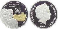 Salomon Inseln 1 Dollar Hochzeit von Fürst Albert II. & Fürstin Charlene - mit Zertifikat (beschrieben) -