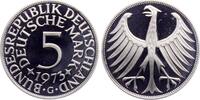 5 Mark 1973 G Deutschland 5 Mark Silberadler PP in Kapsel