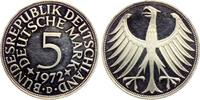 Deutschland 1972 D 5 Mark Silberadler Proof in Kapsel