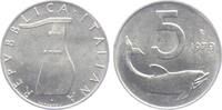 Italien 5 Lire Delphin - Meerestiere -