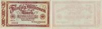 Weimarer Republik 50 Millionen Mark Banknote - Deutsche Reichsbahn Berlin - 50 Millionen Mark - 5-stellig - Serie RH -