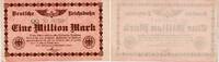Berlin 1 Millionen Mark Banknote - Deutsche Reichsbahn Berlin - 1 Millionen Mark - 6-stell. - Buchst. QQ -