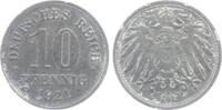 Ersatzmünzen des 1. Weltkrieges 1921 10 Pfennig - mit Kordelkreis VF-EF min. RF