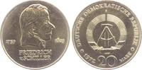 DDR 20 Mark Friedrich von Schiller - vergoldet - mit BTN-Echtheitszertifikat -