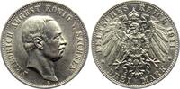 Sachsen - Kaiserreich 3 Mark König Friedrich August III. von Sachsen (1904-1918) -
