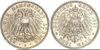 Lübeck - Kaiserreich 3 Mark Stadtwappen - große Form -