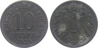 10 Pfennig 1921 Ersatzmünzen des 1. Weltkrieges 10 Pfennig - mit Kordelkreis f.st