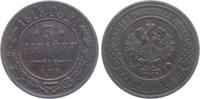 Russland 3 Kopeken Zar Nikolaus II. (1894-1917) -