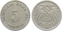 Kaiserreich 5 Pfennig 5 Pfennig - großer Adler -