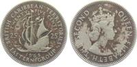 British Caribbean Territories - Ostkaribische Staa 25 Cents Elisabeth II. (1952-2022) - Segelschiff -