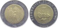 San Marino 500 Lire Techniker vor Kontrolltafel -