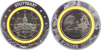 Berlin Medaille / 2 Euro Schloss Charlottenburg in Berlin in Polymerausgabe Stuttgart mit Zertifikat -