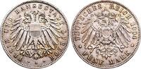 Lübeck - Kaiserreich 5 Mark 5 Mark Stadtwappen - großer Adler -