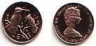 Jungferninseln - British Vergin Islands 1 Cent Bronze-Münze - grünkehliger Kolibri -