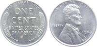 USA 1943 1 Cent - Lincoln BU verzinkt-min. fleckig
