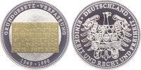Deutschland - BRD Silbermedaille Grundgesetz - Verfassung 1949-1990 - mit Goldveredelung -