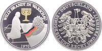 Deutschland - BRD Silbermedaille Medaille Willy Brandt in Moskau 1970 - Kniefall von Warschau - mit Farbveredlung -