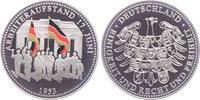 Deutschland - BRD Silbermedaille Medaille - Arbeiteraufstand am 17. Juni 1953 - BBT - mit Farbveredlung -