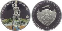 Palau 5 Dollars Koloss von Rhodos teilcoloriert - aus der Serie: Die Weltwunder -