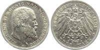 Württemberg - Kaiserreich 3 Mark König Wilhelm II. von Württemberg (1891-1918) -