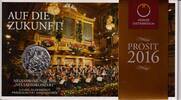 Österreich 5 Euro im Folder Prosit Neujahr 2016 - Auf die Zukunft - Neujahrskonzert -
