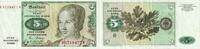 BRD 5 Mark Banknote - 5 Mark - Bettina von Arnim - Kn-Nr. rot - 7-stellig B/W -