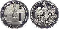 Weimar Medaille Denkmal - Goethe und Schiller in Weimar -