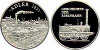 Deutschland - BRD Medaille versilbert Gedenkprägung versilbert - Geschichte der Eisenbahn - Adler 1835 -