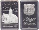 Haiger - Hessen - Dillkreis Motivsilberbarren Haiger - Dillkreis - Weihnachten 1991 - Katholische Kirche - Silberbarren -