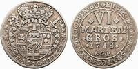 Paderborn Bistum 6 Mariengroschen - 1/6 Taler 1718 AGP Franz Arnold von Metternich (1704-1718) aEF