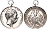 Sachsen-Albertinische Linie Silbermedaille mit Öse 1885 König Albert (1893-1902) Auf das 9. Mitteldeutsche Bundesschießen in Chemnitz CH UNC