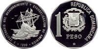 Dominicanische Republik 1 Peso Schiffsflotte von Columbus -