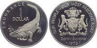 Guyana 1 Dollar Kaiman - Krokodil - Reptilien - Tiere -