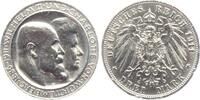 3 Mark 1911F Württemberg Wilhelm von Württemberg (1891-1918) mit Ehefrau Charlotte - mit Querstrich st