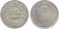 Schweiz 1/2 Franken stehende Helvetia -
