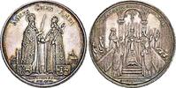 Frankfurt Stadt Silbermedaille Krönung Karl VI. zum römischen König im Dom zu Frankfurt am Main -
