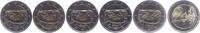 Deutschland - BRD 5 x 2 Euro Saarland - Satz ADFGJ -
