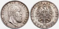 2 Mark 1876 J Württemberg - Kaiserreich König Karl von Württemberg (1864-1891) f.st