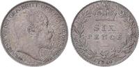 Großbritannien 6 Pence 1910 Edward VII. 1901-1910. CH UNC
