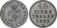 Mecklenburg-Schwerin 1/48 Taler Friedrich Franz II. 1842-1883. -