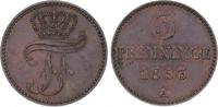 Mecklenburg-Schwerin 3 Pfennig Friedrich Franz II. 1842-1883. -